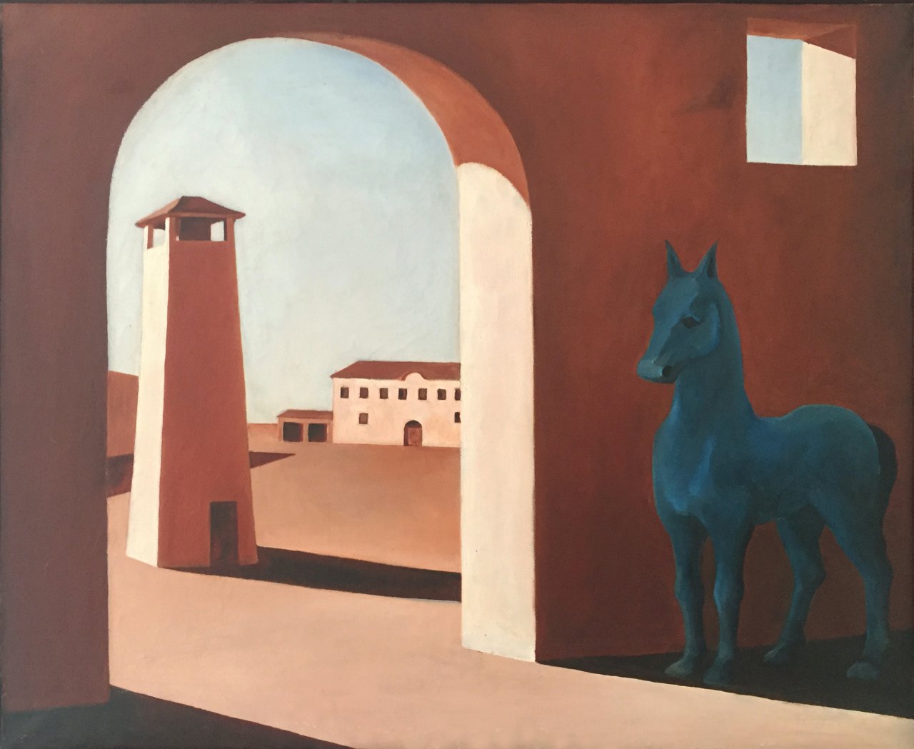 Arco e cavalo azul